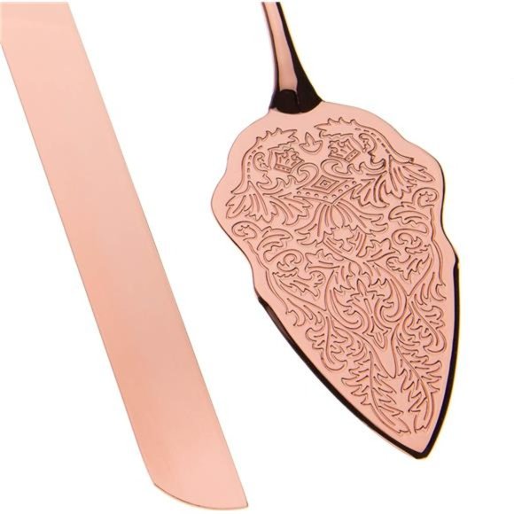 Cake Knife & Server Set, Rose Gold Cake Cutting Sets for Wedding, Anniversary - Picture 6 of 7